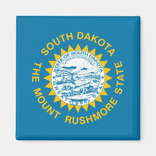 Süd-Dakota-Flagge Magnet (Vorne)