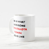 Süd-Dakota-Frau, großartig Kaffeetasse (Vorderseite Links)