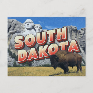 Süd-Dakota Mount Rushmore Bison Postkarte