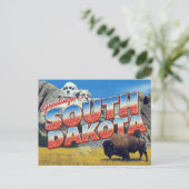 Süd-Dakota Mount Rushmore Bison Postkarte (Stehend Vorderseite)