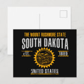 Süd-Dakota Postkarte (Vorne/Hinten)