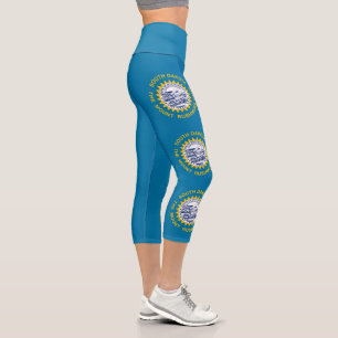 Süd-Dakota-Staatsflagge Capri Leggings