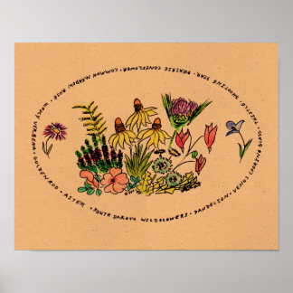 Süd-Dakota-Wildblumen von Susan Young-Anderson Poster