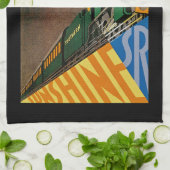 Süd für Winter Sunshine Geschirrtuch (Gefaltet)