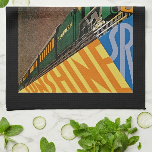 Süd für Winter Sunshine Geschirrtuch (Gefaltet)