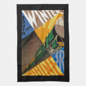 Süd für Winter Sunshine Geschirrtuch (Vertikal)