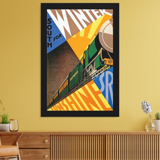 Süd für Winter Sunshine Leinwanddruck (Insitu (Wohnzimmer))