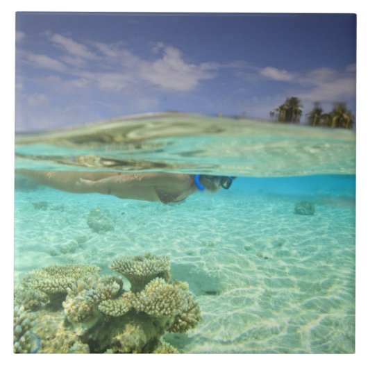 Süd-Huvadhoo-Atoll, Südmalediven, Indien Fliese (Vorderseite)