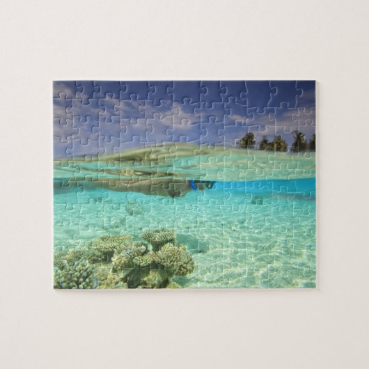 Süd-Huvadhoo-Atoll, Südmalediven, Indien Puzzle (Horizontal)