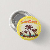 Süd-Kalifornische Palmen Button (Vorne & Hinten)