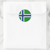 Süd-Uist-Flagge Runder Aufkleber (Tasche)