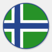 Süd-Uist-Flagge Runder Aufkleber (Vorderseite)