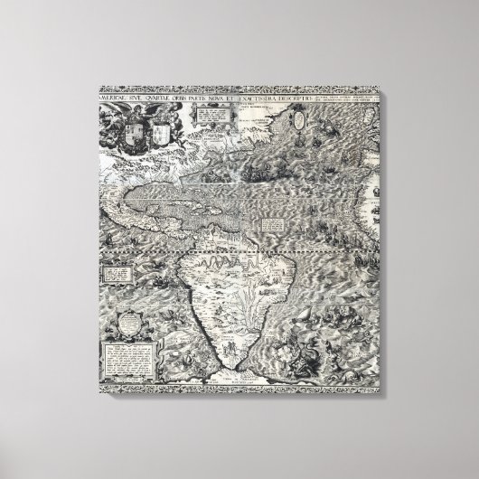 Süd- und Teil Nordamerikas - Panorama Leinwanddruck (Vorderseite)