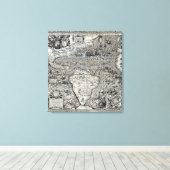 Süd- und Teil Nordamerikas - Panorama Leinwanddruck (Insitu (Holzboden))