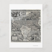 Süd- und Teil Nordamerikas - Panorama Postkarte (Vorderseite)