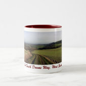 Südabstieg-Weisen-Tasse Zweifarbige Tasse (Mittel)