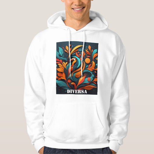 Sudadera con Arte Simbólico de Biodiversidad Hoodie (Vorderseite)