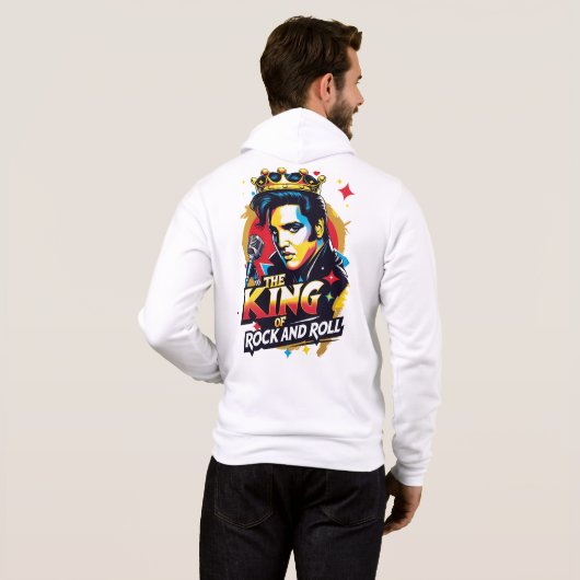 Sudadera con cremallera The King of Rock and Roll Hoodie (Schwarz voll)