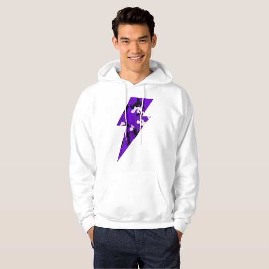 Sudadera cool rayo camuflaje Violeta Hoodie (Vorne ganz)