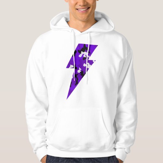 Sudadera cool rayo camuflaje Violeta Hoodie (Vorderseite)