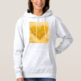 sudadera corazón de flores en la arena hoodie