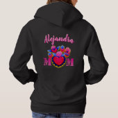 Sudadera Corazones de MOM editable nombre Hoodie (Rückseite)