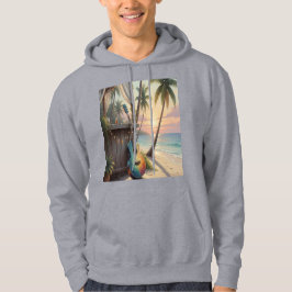 Sudadera guitarra en la playa hoodie