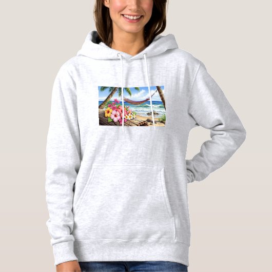 Sudadera hamaca en la playa hoodie (Vorderseite)