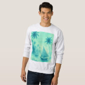 sudadera hombre playa paisaje en azul sweatshirt (Vorne ganz)