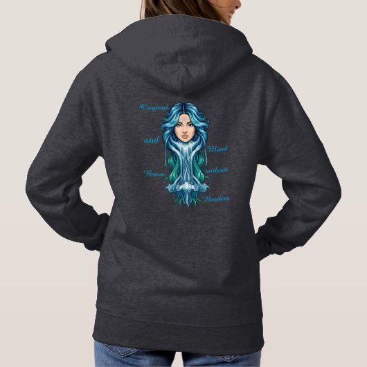Sudadera Lady Acuario – Misterio y energía zodiaca Hoodie (Rückseite)