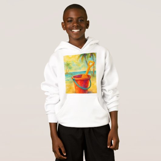 Sudadera niño balde de playa hoodie (Vorne ganz)