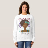 Sudadera Pretty Girl, con dibujo de chica afro Sweatshirt (Vorne ganz)