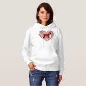 Sudadera Schnauzer Silhouette Heart Paws Adorable Hoodie (Vorne ganz)