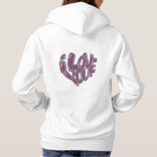 sudadera te quiero en forma de corazón hoodie