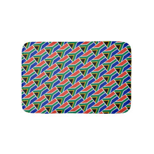 SÜDAFRICA FLAG Patriotische Geometrie Moderne Badematte
