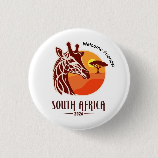 Südafrika 2026 Internationaler Konventions-Pin Button (Vorderseite)