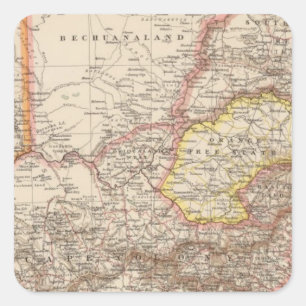 Südafrika 3 quadratischer aufkleber