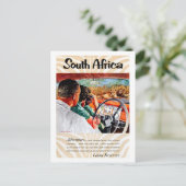 Südafrika, Abenteuer vom Auto, Fahren, Vintag Postkarte (Stehend Vorderseite)