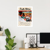 Südafrika, Abenteuer von einer Autofahrt, Vintag Poster (Heimbüro)