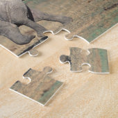 Südafrika, Addo Elephant Nat'l Park. Baby Puzzle (Seite)