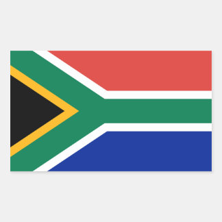 Südafrika/Afrikanische Flagge Rechteckiger Aufkleber