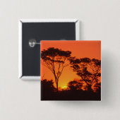 Südafrika.  afrikanischer Sonnenuntergang Button (Vorne & Hinten)