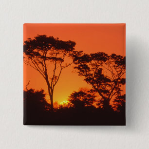 Südafrika. Afrikanischer Sonnenuntergang. Button