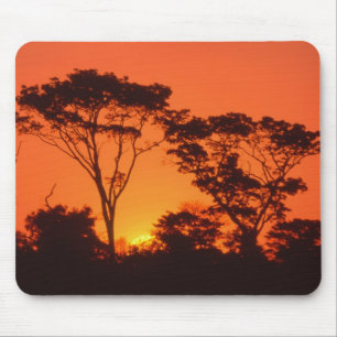 Südafrika. Afrikanischer Sonnenuntergang. Mousepad