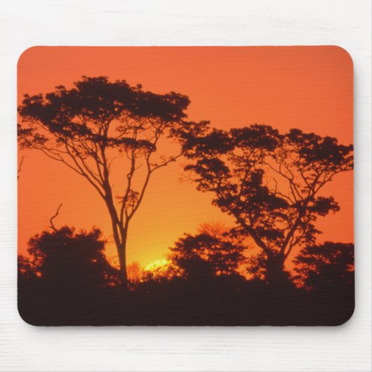 Südafrika.  afrikanischer Sonnenuntergang Mousepad (Vorne)