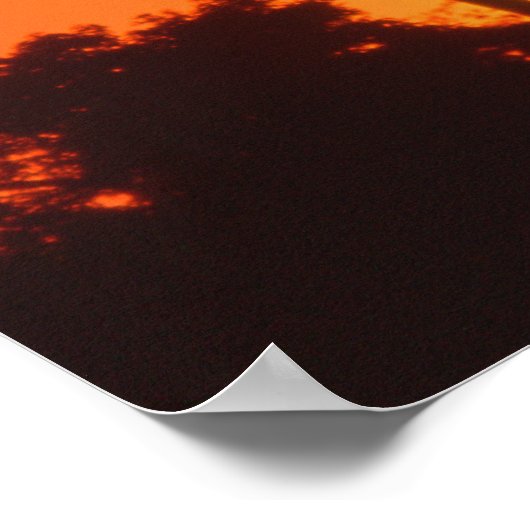 Südafrika. Afrikanischer Sonnenuntergang. Poster (Ecke)