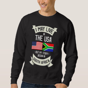 Südafrika Amerikanische Flagge USA Südafrikanische Sweatshirt
