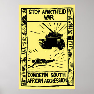Südafrika Apartheid-Kriegsplakat Nelson Mandela Poster