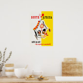 Südafrika Art African Print Reiseplakat Poster (Küche)