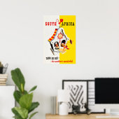 Südafrika Art African Print Reiseplakat Poster (Heimbüro)